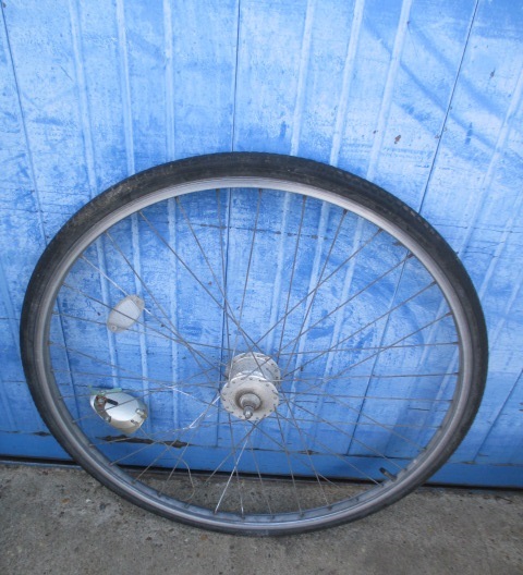 27インチ/自転車前輪 　　アルミホイール　タイヤ・チュ-プ　セット　（H36)