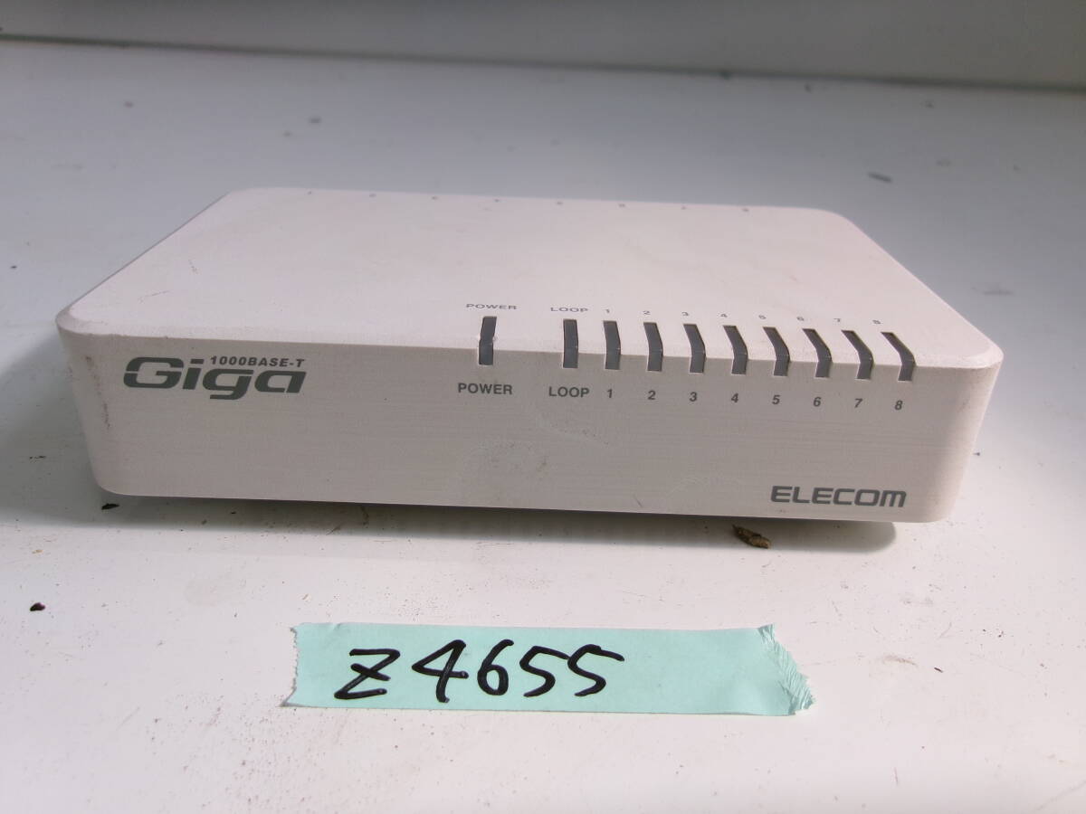 (Z-4655)ELECOM 8ポート スイッチングハブ EHC-G08PA-JW-K 通電確認のみ 現状品