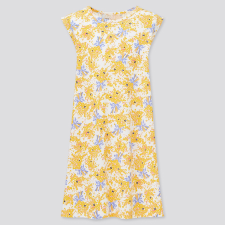 新品☆完売品☆レア☆ポール&ジョー カットソー ドレス 黄色 リボンUNIQLO 120 130 140 150 160cm キッズ 子供服 girls イエロー/paul&joe