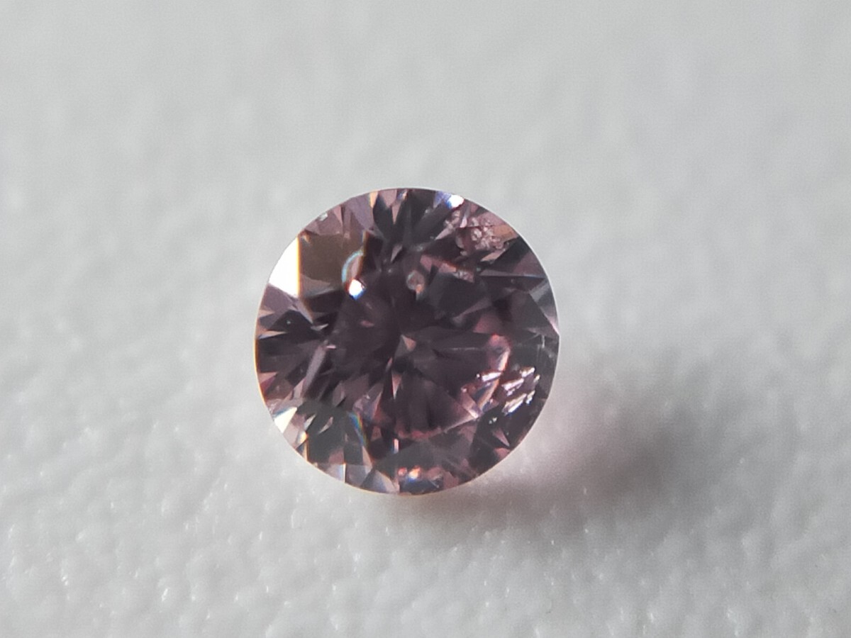FANCY INTENSE PURPLISH PINK 0.042ct 天然ダイヤモンド ピンクダイヤ ルース ファンシーインテンスパープリッシュピンク ラウンド CGL SI2