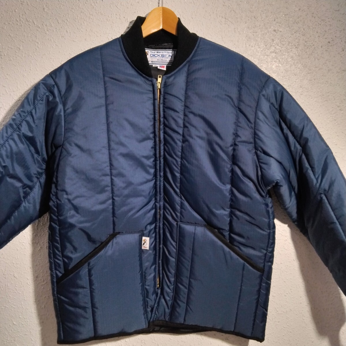 DICKSON Ripstop Vertical Jacket ディクソン リップストップ　バーチカル　 キルティング　中綿　ジャケット ネイビー　NAVY　usa製 M 