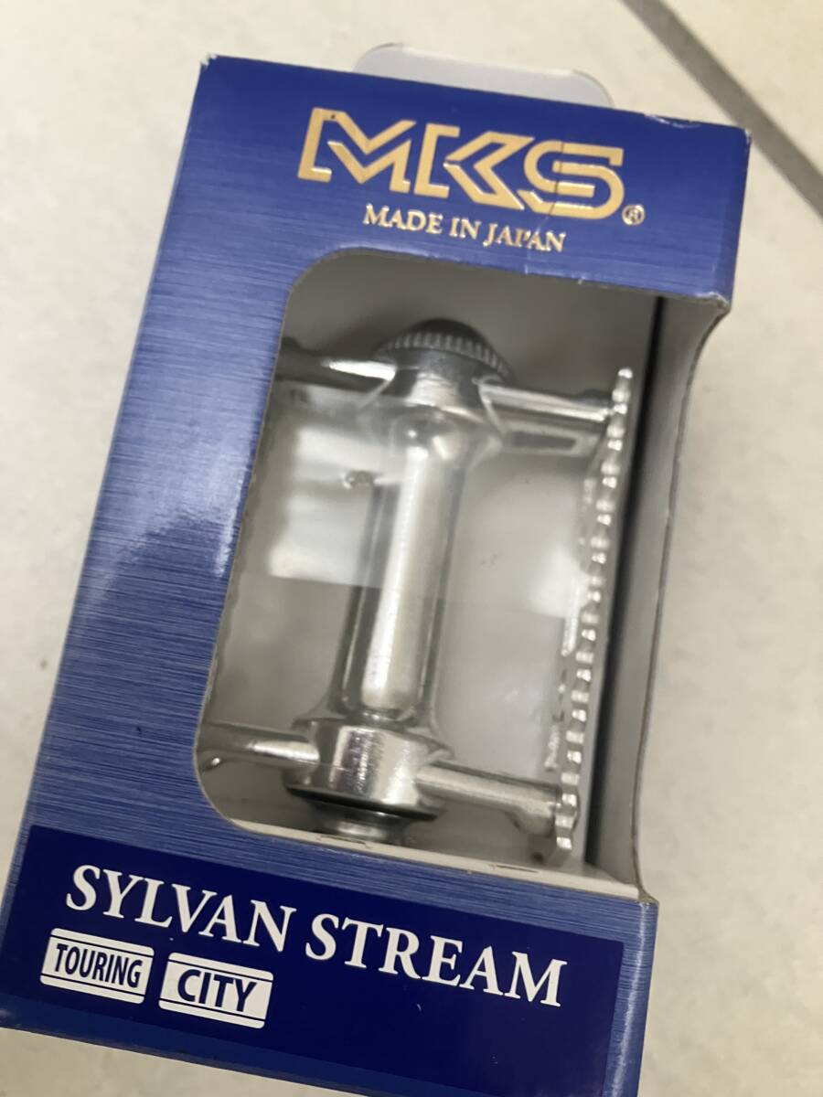 新品未使用MKS SYLVAN STREAM 三ヶ島ペダルシルバンストリーム　フラットペダル　クロスバイク　ランドナー