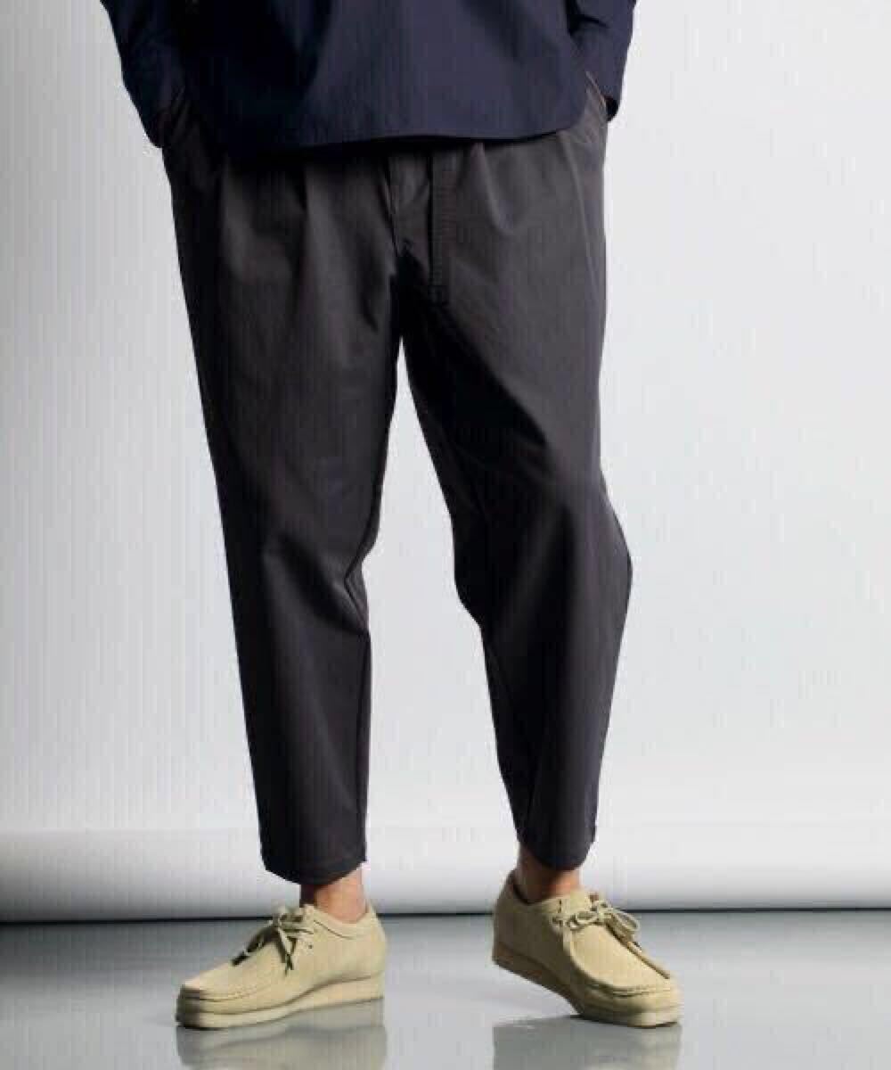 The DUFFER of ST.GEORGE WEBBING BELT DOUBLE PLEATED WIDE PANTS：2タック イージー ワイドテーパードパンツ　M