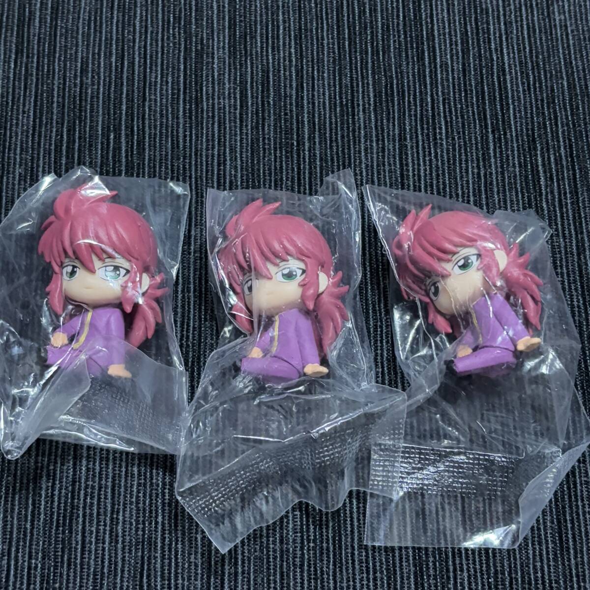 3個セット！幽☆遊☆白書　幽遊白書　ガチャガチャ　すわらせ隊　蔵馬　のみ！　カプセルトイ　ミニフィギュア