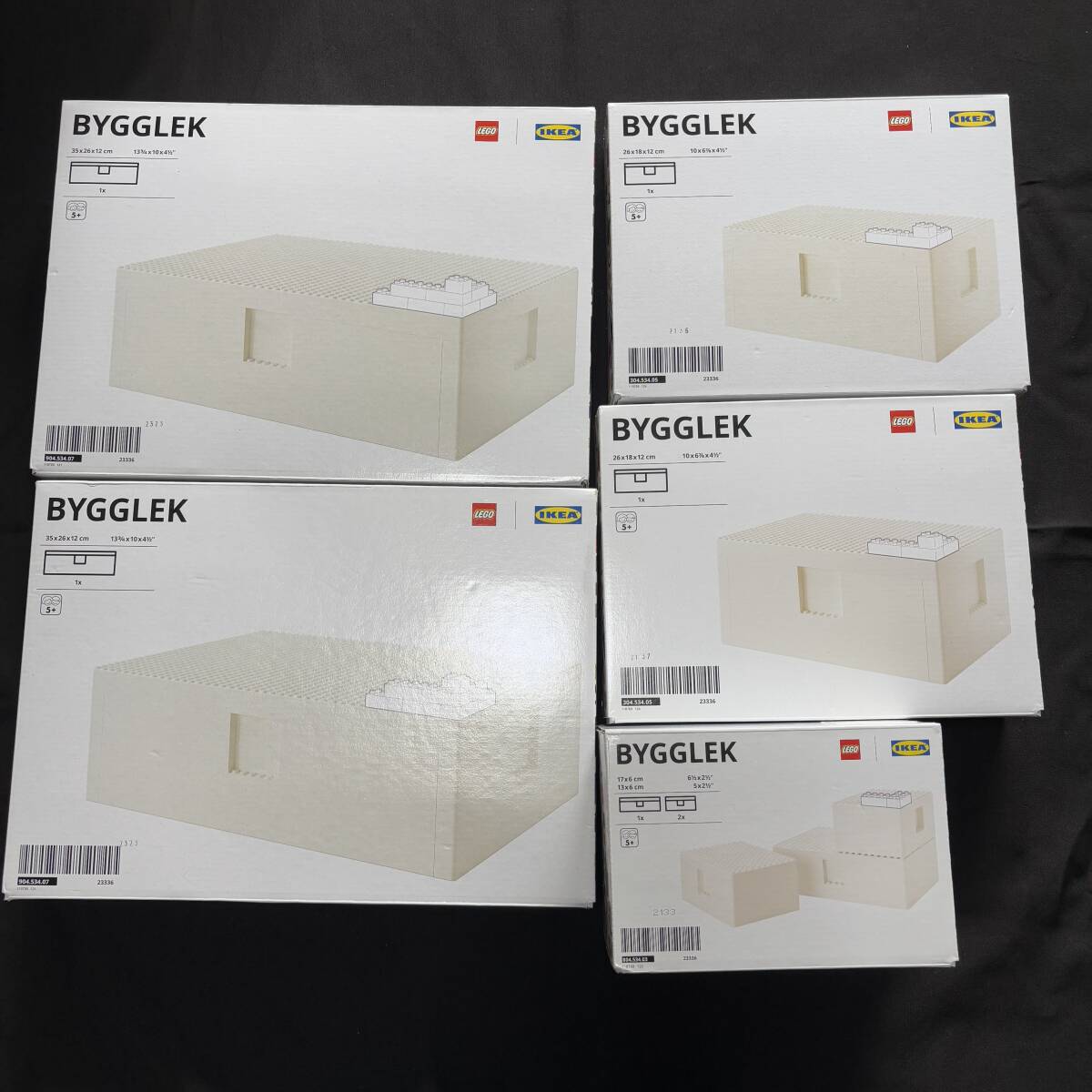 IKEA×LEGO BYGGLEK★大　中　小　合計5箱セット◆新品　収納ボックス　ビッグレク　小物入れ　イケア　レゴ　