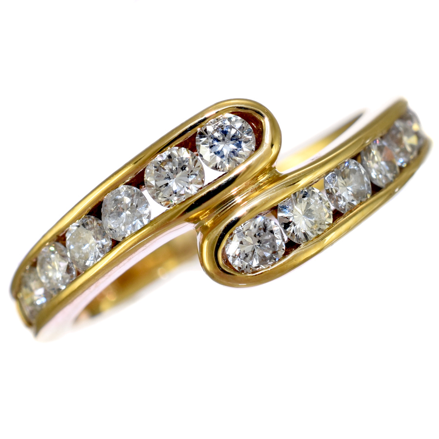 新品同様 セイコー リング 指輪 K18イエローゴールド ダイヤモンド 0.73ct 13号 ジュエリー アクセサリー SEIKO