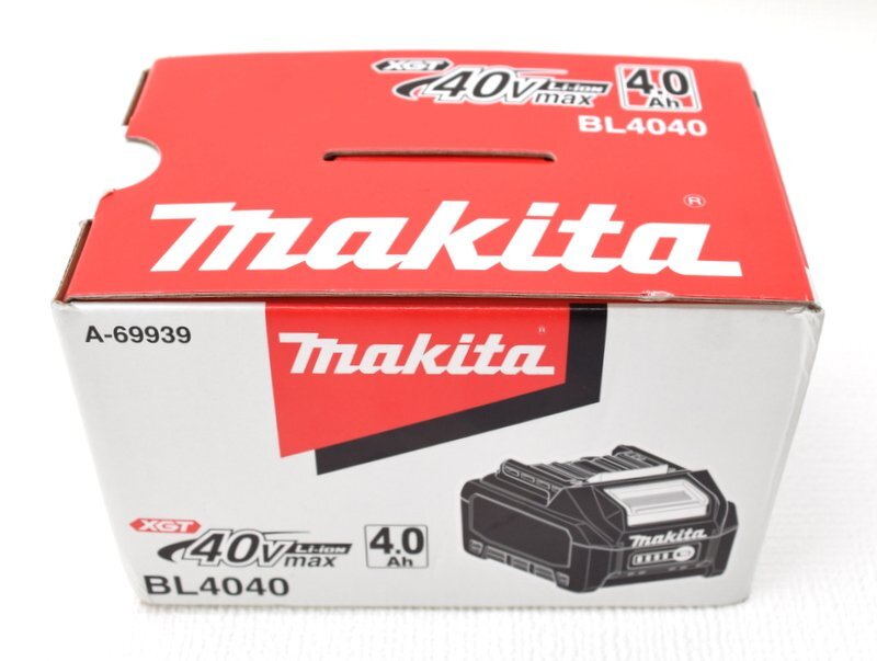 新品 makita マキタ 【リチウムイオン 純正バッテリー 40Vmax BL4040 4.0Ah】箱付き A-69939