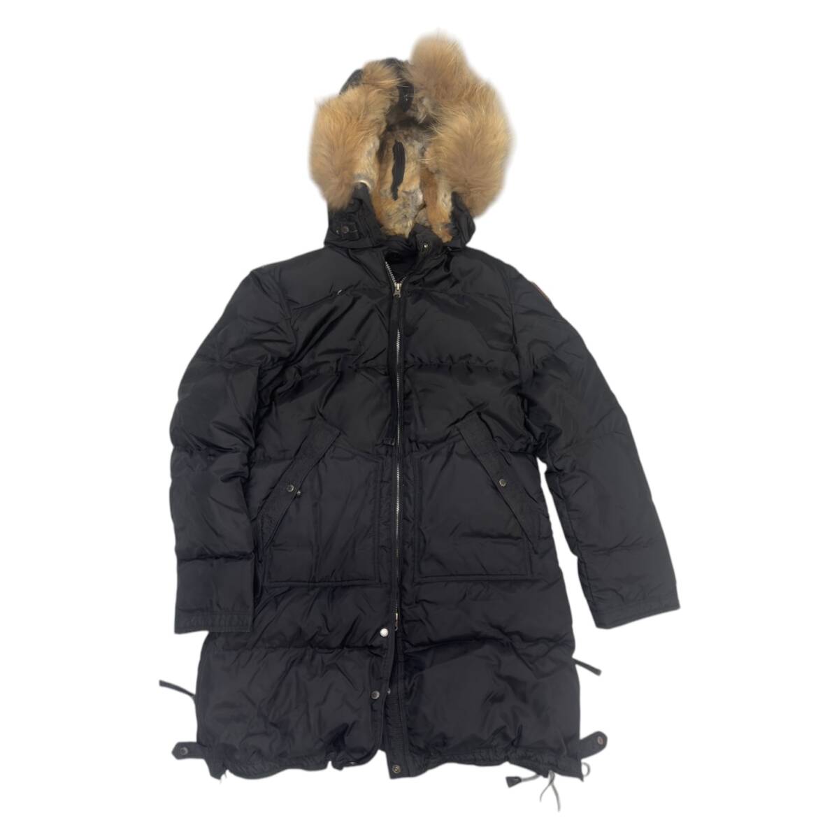 PARAJUMPERS パラジャンパーズ MASTERPIECE SERIES ダウンジャケット MEDIUM ファー アウター ブラック メンズ レディース