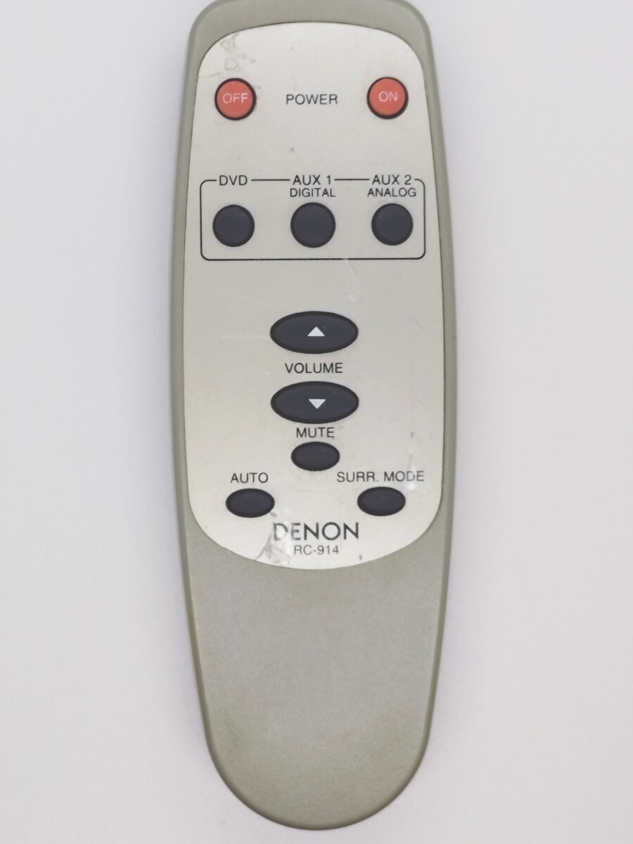 【赤外線発光確認済】DENON デノン 純正 リモコン RC-914 アンプ UAVC-300 DHT-300DV DHT-555DV 等 中古動作品