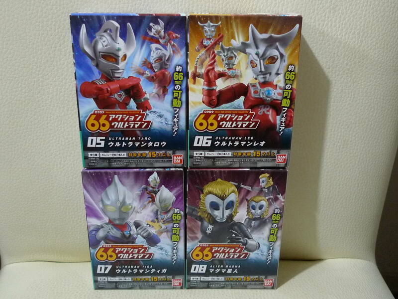 バンダイ 食玩 66アクション ウルトラマン２ 全４種 タロウ レオ ティガ マグマ星人