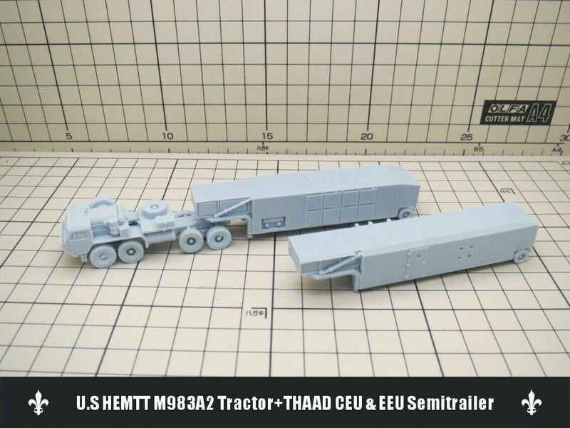 1/144 レジンキット U.S HEMTT M983A2 Tractor+THAAD CEU & EEU Semitrailer