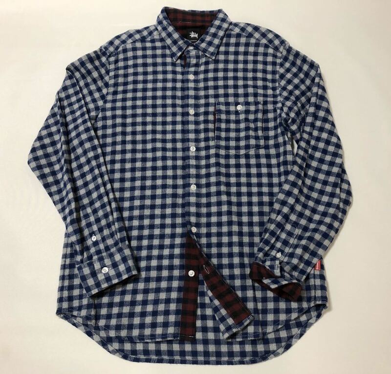 ■Mサイズ■ STUSSY Kit Plaid Flannel Shirt ( ステューシー チャプト 長袖 チェック ネル シャツ チャプト 周年 記念 限定 レア)⑥