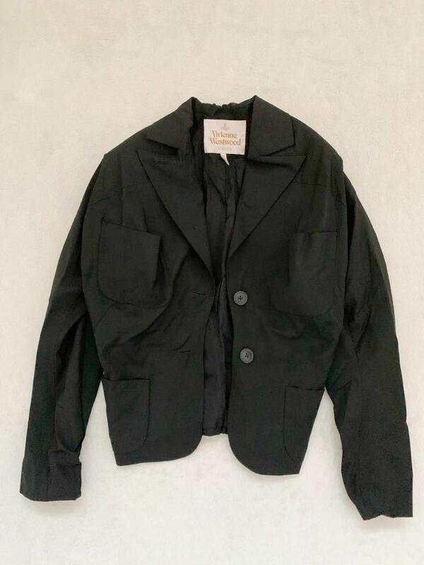 Vivienne Westwood LONDON イタリア製ブラックジャケット sizeUK10US6 ヴィヴィアンウエストウッド ロンドン 黒 (P)