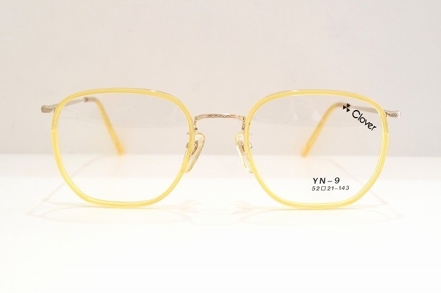 Clover クローバー（YN-9 col.2）メガネフレーム新品めがね眼鏡サングラスクラシックヴィンテージ琥珀色