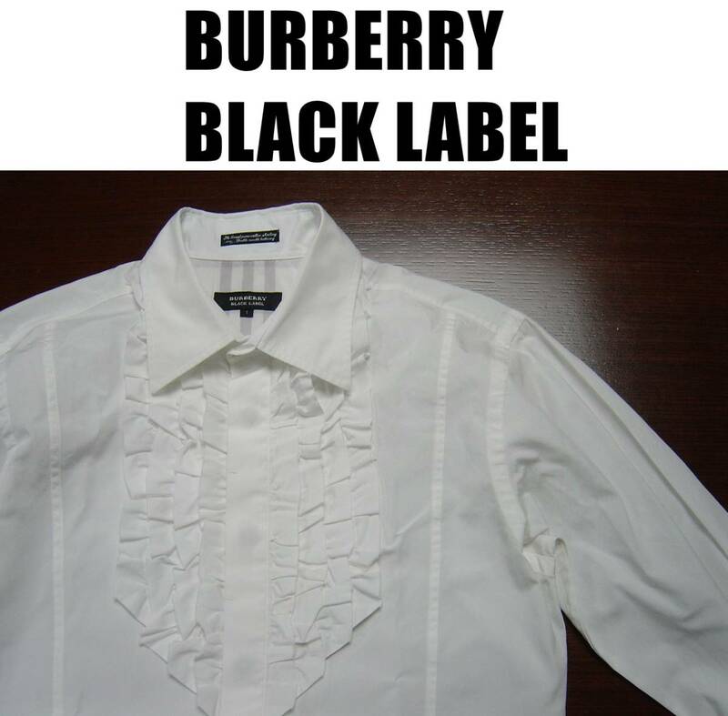 バーバリーブラックレーベルドレスシャツ/BURBERRY BLACK LABEL 長袖シャツ/サイズ１/三陽商会/ホワイト