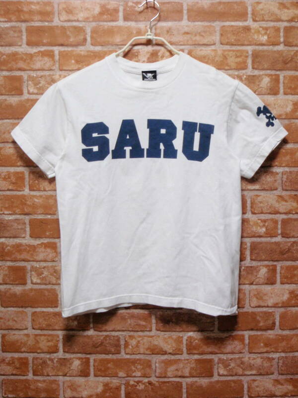 （送料一律185円）USED サンタスティック SANTASTIC！ SARUプリント 半袖Tシャツ Sサイズ