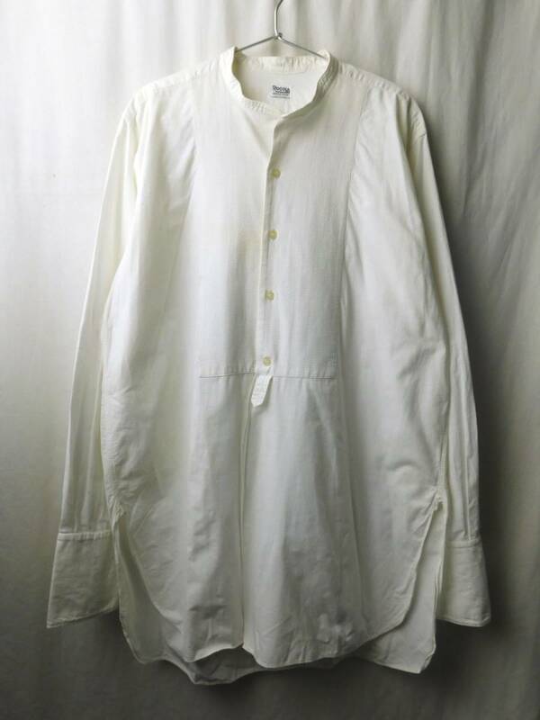 30s40s50s ビンテージ カラーレス ドレスシャツ 白 コットン イギリス製 UK イングランド