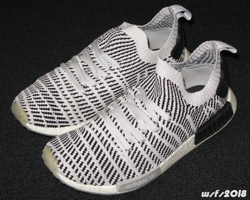 【USED】ADIDAS NMD R1 STLT PRIMEKNIT (GREY) US10.5 [20/02]アディダスノマドランナースプリットプライムニットグレイ