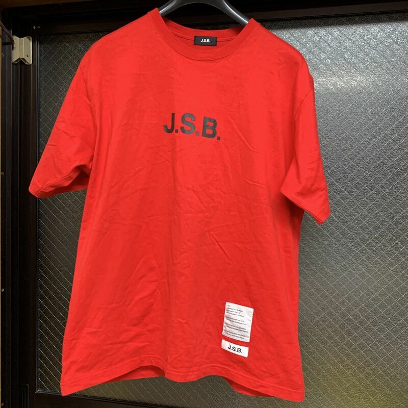 三代目JSB J.S.B Tシャツ レッド　L ジェイソールブラザーズ　半袖　オーバーサイズ　ビッグシルエット