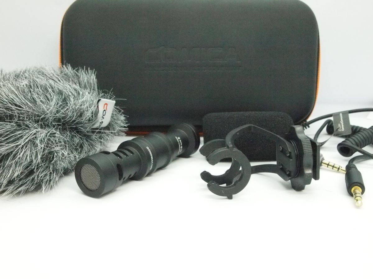 4★美品★新品未使用級★コミカ COMICA CVM-VM10II 外付け単一指向性コンデンサーマイク スマホ/ビデオ/カメラ GOPRO ゴープロ等#230358