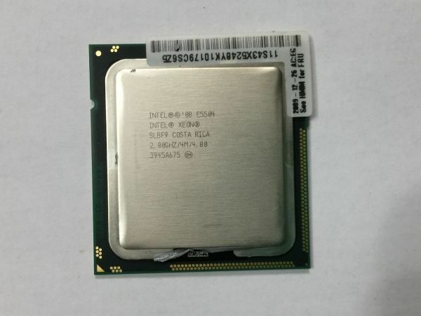 1.IBM SYSTEM X 3550 M2 7946-22J ラックサーバー用 CPU XEON E5504 2GHZ　 4コア BO788G