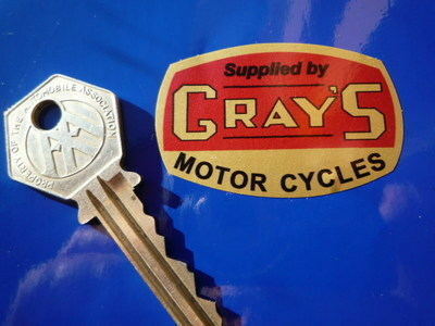 送料無料 Gray's Motorcycle Sticker ステッカー シール デカール 50mm x 33mm