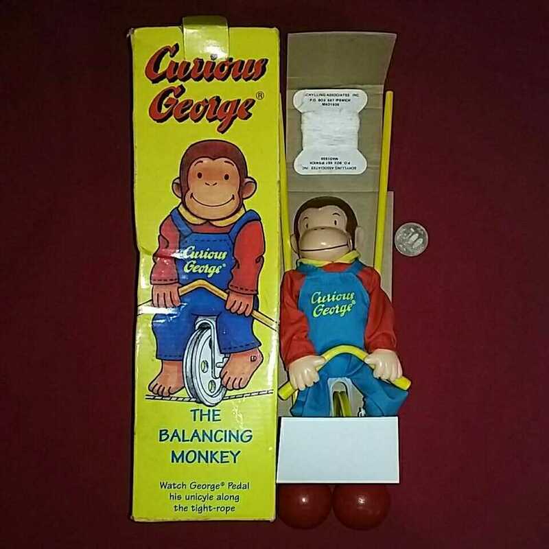 CURIOUS GEORGE THE BALANCING MONKEY SCHYLLING TOY おさるのジョージ「未使用品」 レトロ ヴィンテージ