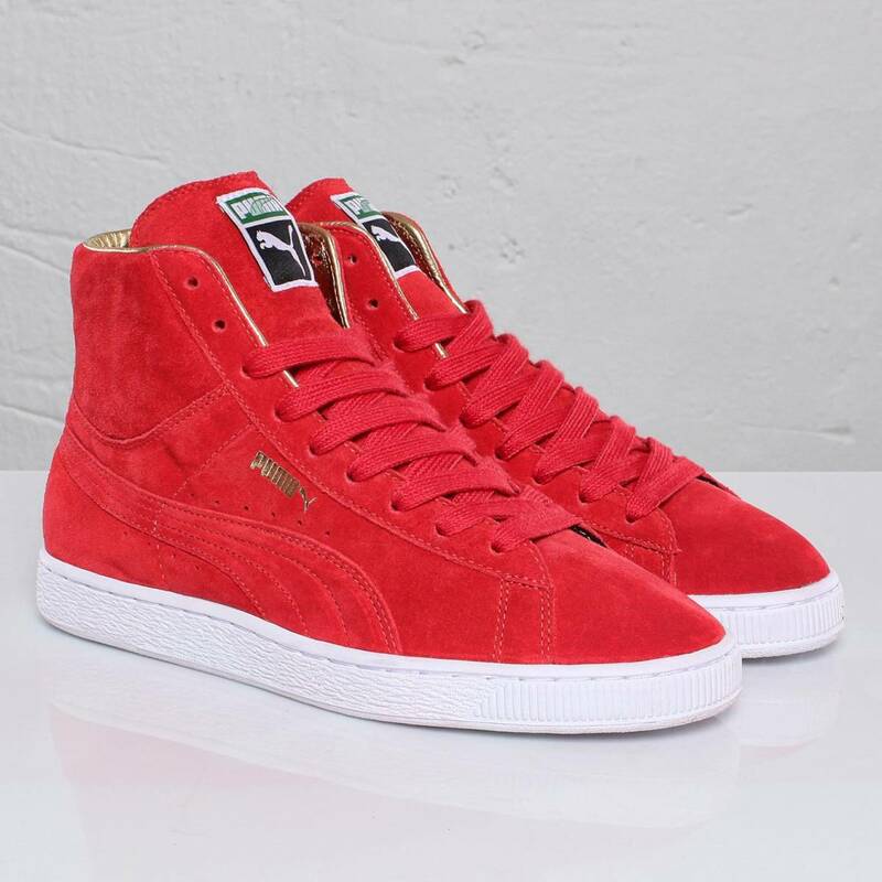 PUMA Golden Classic Pack Suede Mid 352484-01 Team Regal Red Gold プーマ ゴールデン クラシック スエード ミッド レッド UNDEFEATED 90