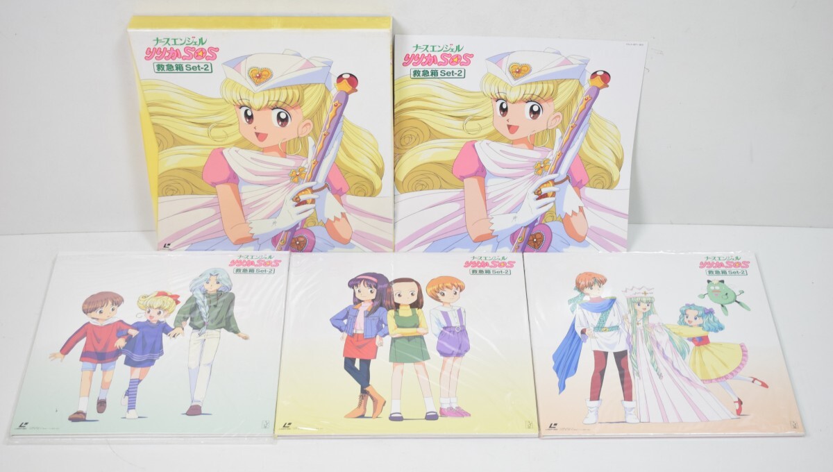 美品 帯付 LD ナースエンジェル りりかSOS 救急箱 set‐2 BOX 全6枚揃 セット ボックス まとめ レーザーディスク 当時物 RO-909K/000