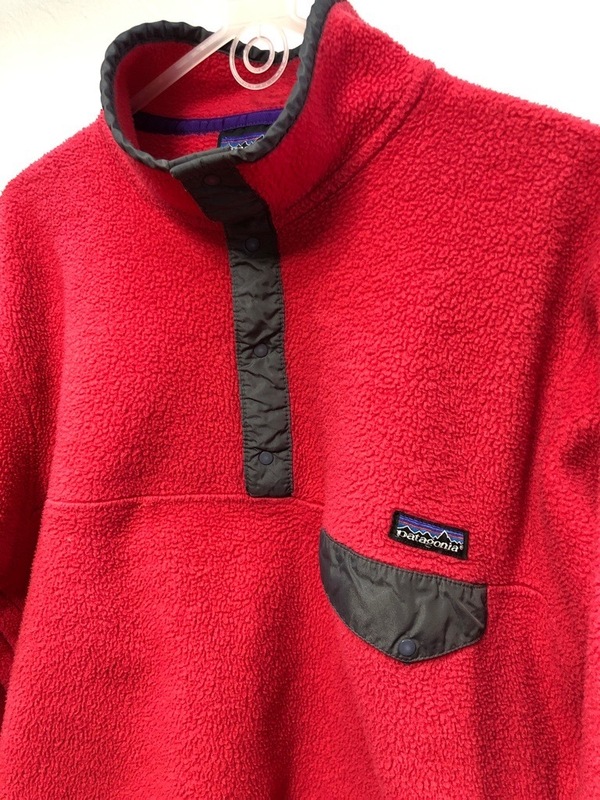 希少 1990年製 Patagonia パタゴニア スナップ-T シンチラ フリース プルオーバー レッド R20205