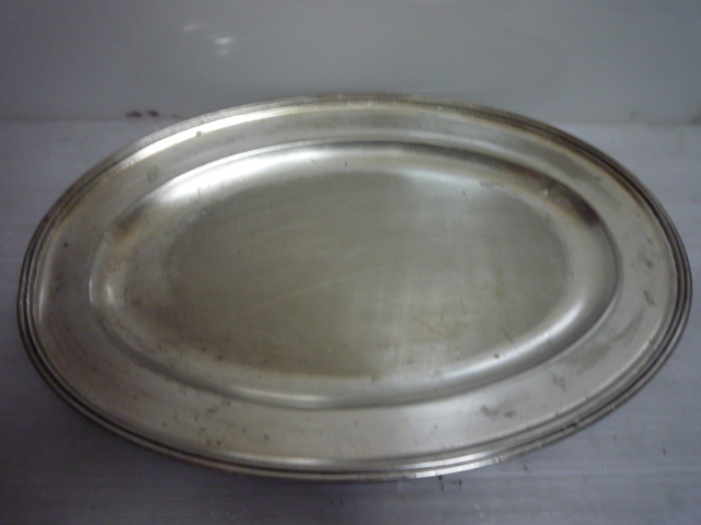 楕円皿 小判皿 大皿 50cm 数有 洋白 NICKEL SILVER ニッケルシルバー トレー チューフィング ビュッフェ バイキング オードブル プレート