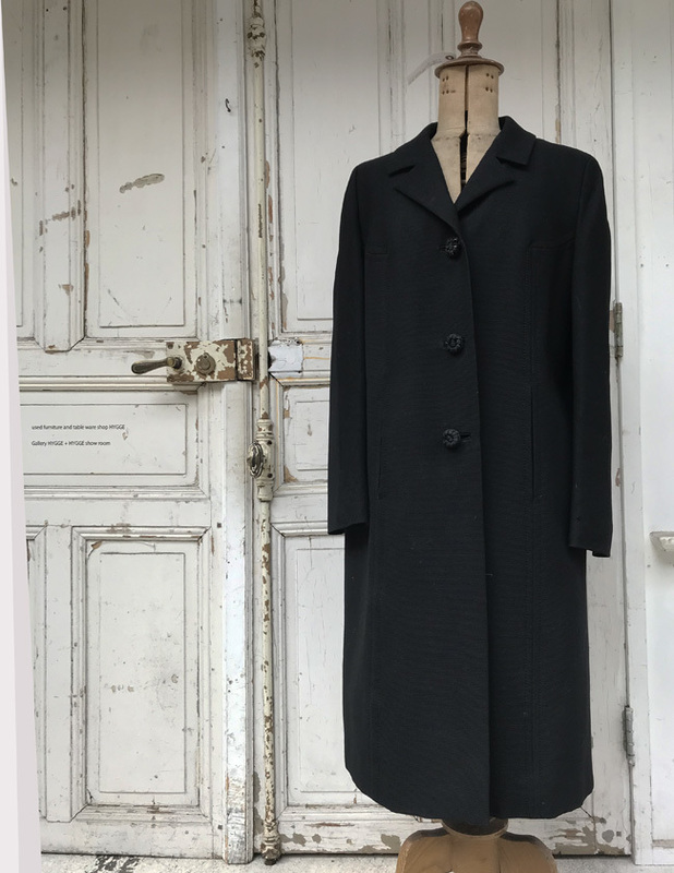 フランスWEILLヴェイユ古着ロングウールコートフォーマルブラック/60s70sヴィンテージvintage服飾FRANCEparis仏アンティーク蚤の市