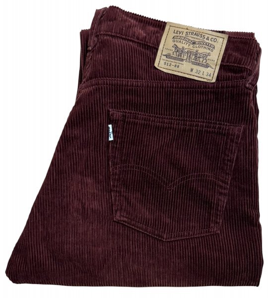 良品 ビンテージ 90s 日本製 Levi's リーバイス 512-88 512 太畝 コーデュロイ パンツ / 95年8月製造