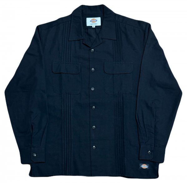 美品 Dickies ディッキーズ 183M20WD10 レーヨン 長袖 オープンカラー シャツ 開襟 シャツ キューバ シャツ