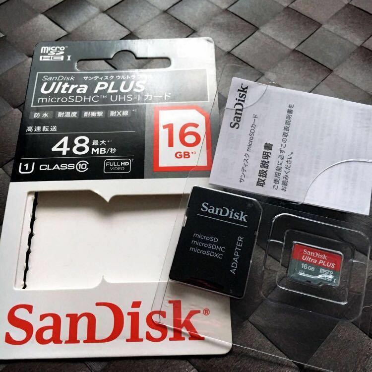 ★ SanDisk ★ Ultra PLUS ★ 16GB ★ マイクロSDカード 16G