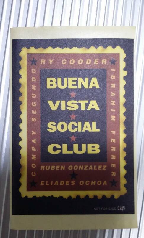 激レア ブエナ・ビスタ・ソシアル・クラブ Buena Vista Social Club ステッカー ライ・クーダー コンパイ・セグンド 　入手困難