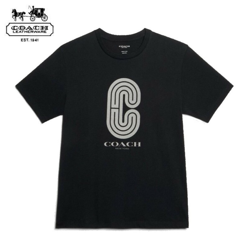 ◆新品/正規品◆【COACH★89791-BLK】コーチ 店舗完売品 大人気♪ メンズ ウェア トップス 半袖 Tシャツ 黒ブラック ラスト1点!!