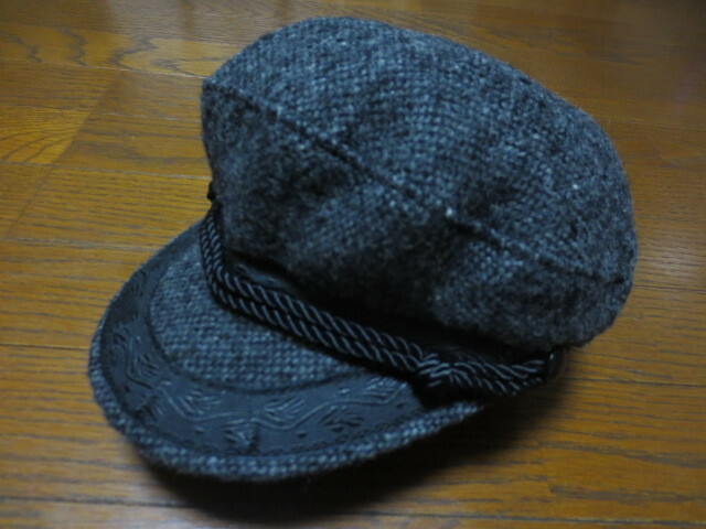 NEW YORK HAT.CO × ROSE BUD ニューヨークハット×ローズバッド　ツィードウール　ししゅうテープ使い　マリンキャップ　MEDIUM