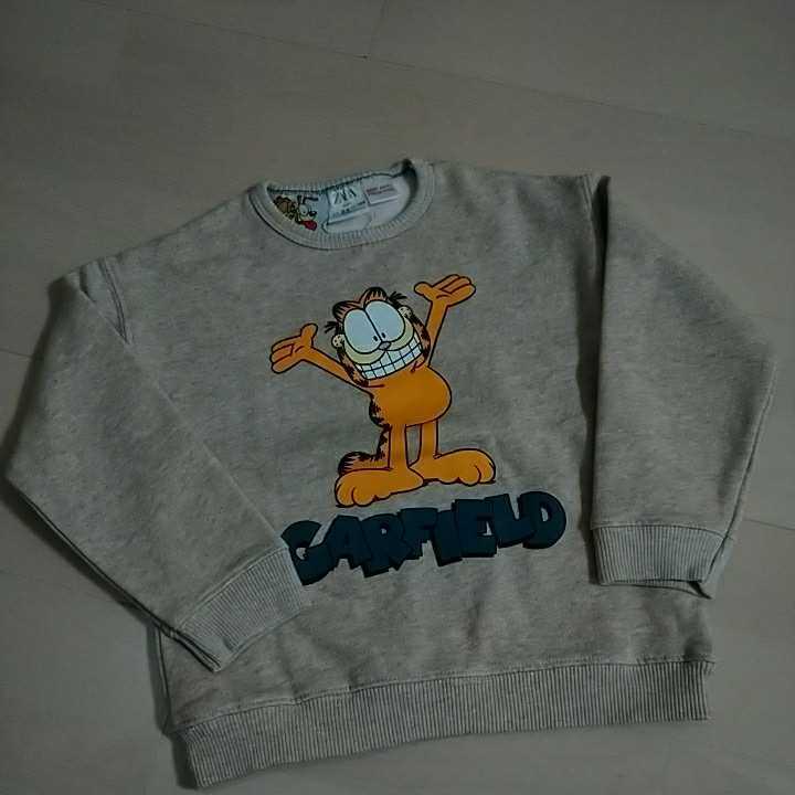 【新品タグあり】H&M★キッズトレーナー●裏起毛♪サイズ104GARFIELD