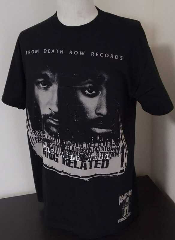 使用感少なめ GANG RELATED Tシャツ サントラ DEATH ROW 2005 ヴィンテージ 2PAC Wild Wild West ブラック M M&O Knits Heavy Wetght