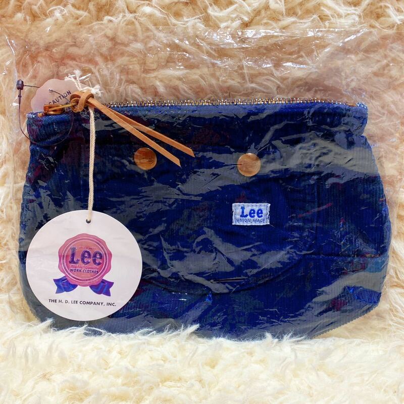 Lee コーデュロイ　ポーチ　cobalt Blue