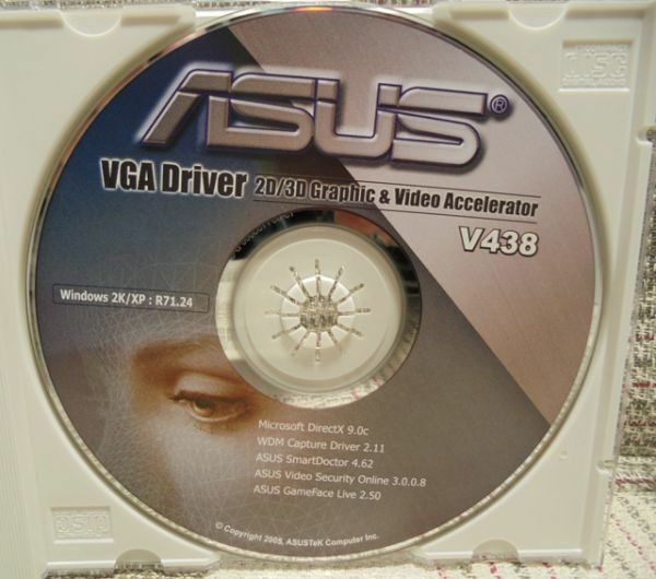 Asus VGA Driver 2D / 3D Graphic & Video Accelerator ／v438（Windows2000/XP）／古い