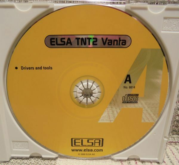 AGP　ELSA TNT2 Vanta（Windows 95/98/NT4.0/2000）ドライバーCD／古い