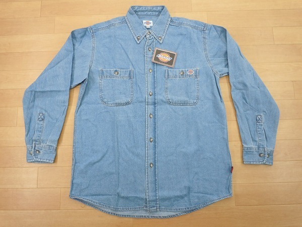 h11★新品★サイズ L★DICKIES ディッキーズ FB460U デニムシャツ★ワークシャツ ボンマックス★カラー7 ブルー★即決★ 