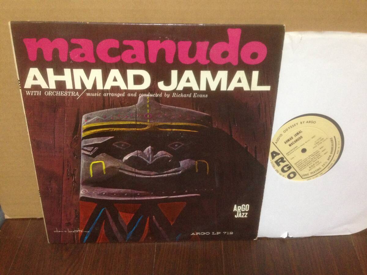 LP promo mono AHMAD JAMAL / MACANUDO ARGO DJLP-712 REVUE COPY ジャケ底割れ 　　管5B3