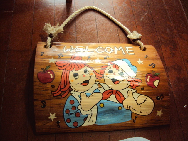 ☆ラガディ　アン&アンディの木製welcomeボードを格安で！