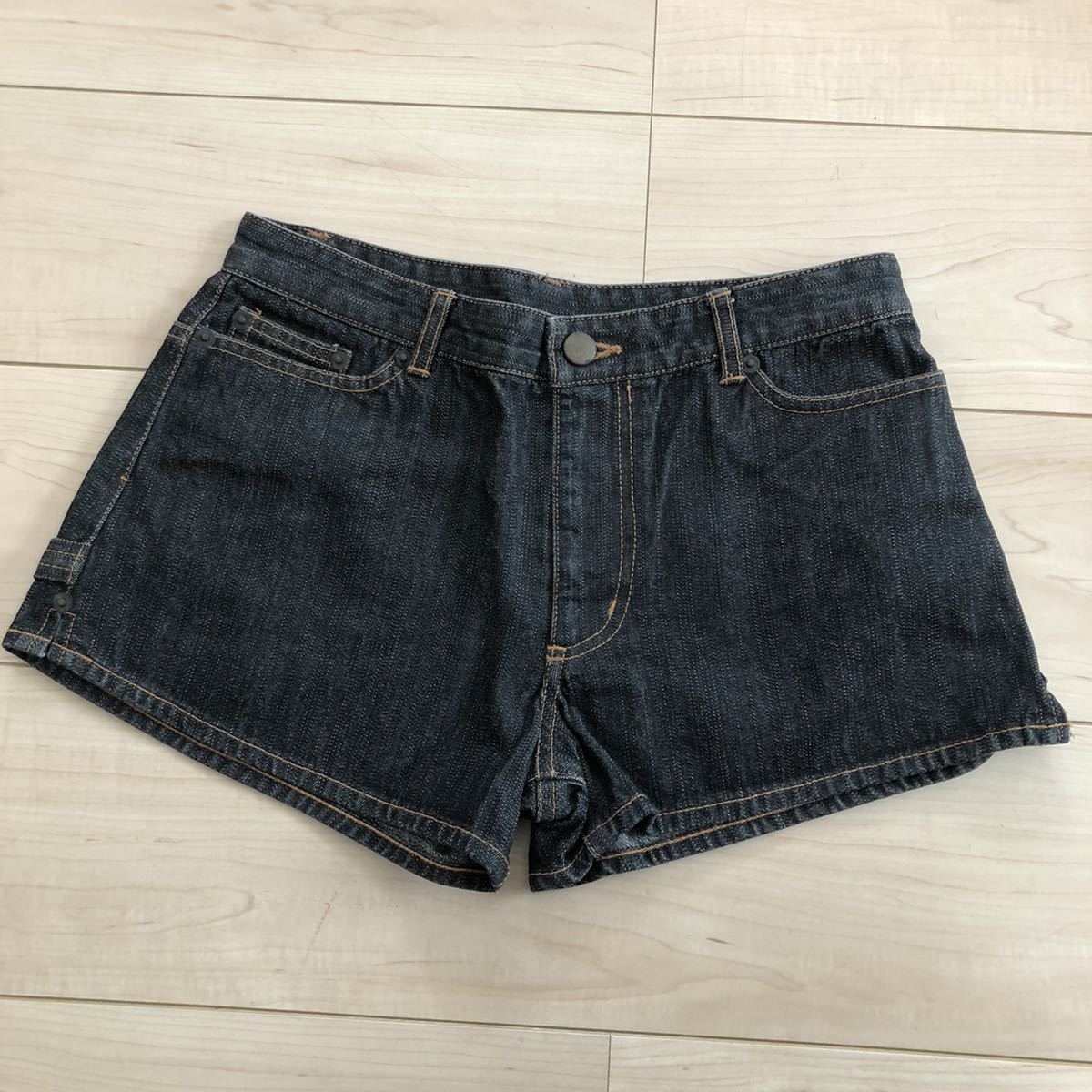 デニムショートパンツ ショートパンツ パンツ　水着　プール デニム 海 リゾート　S 即決