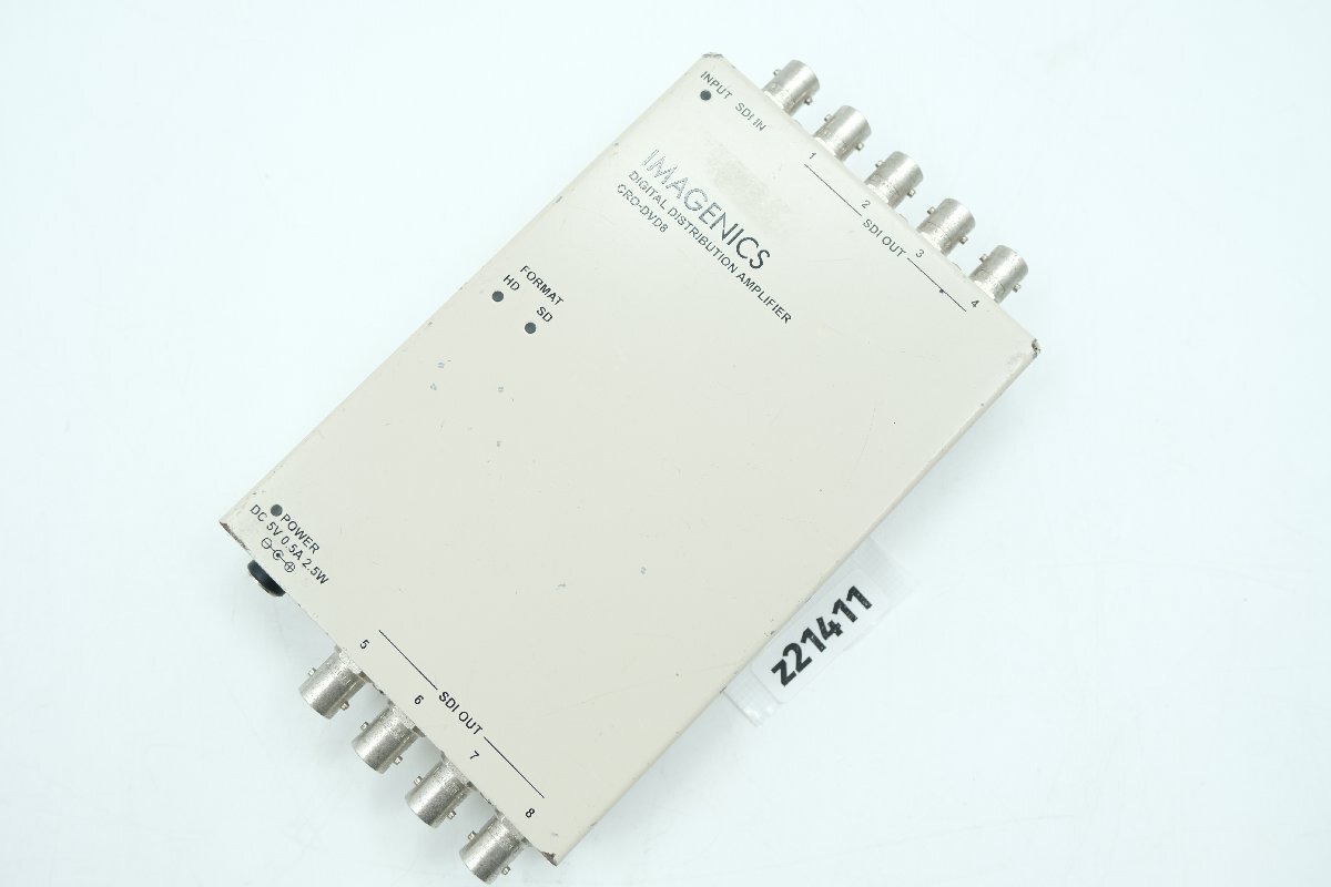 【z21411】IMAGENICS イメージニクス CRO-DVD8 DIGITAL DISTRIBUTION AMPLIFIER SDI用1入力8分配器