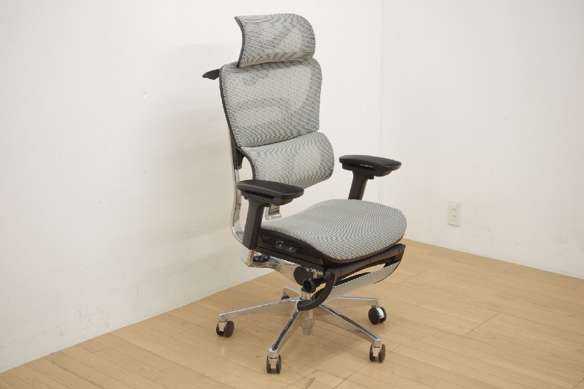 コフォ COFO Chair Premium ワークチェア キャスターチェア グレー メッシュ デスクチェア フットレスト 椅子 オフィス 在宅 事務