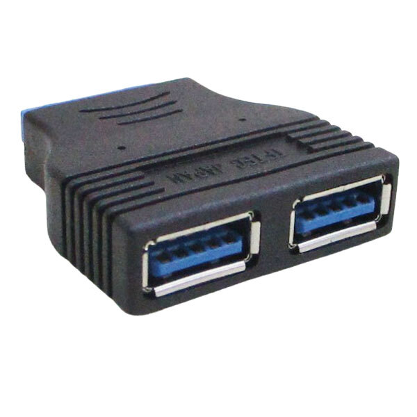 変換名人 M/B USB3.0 ピンヘッダアダプタ USB3.0 IDC20Pin(メス)→USB3.0 Aタイプ(メス)x2 MB-USB3/4571284888524ｘ１個/送料無料メール便